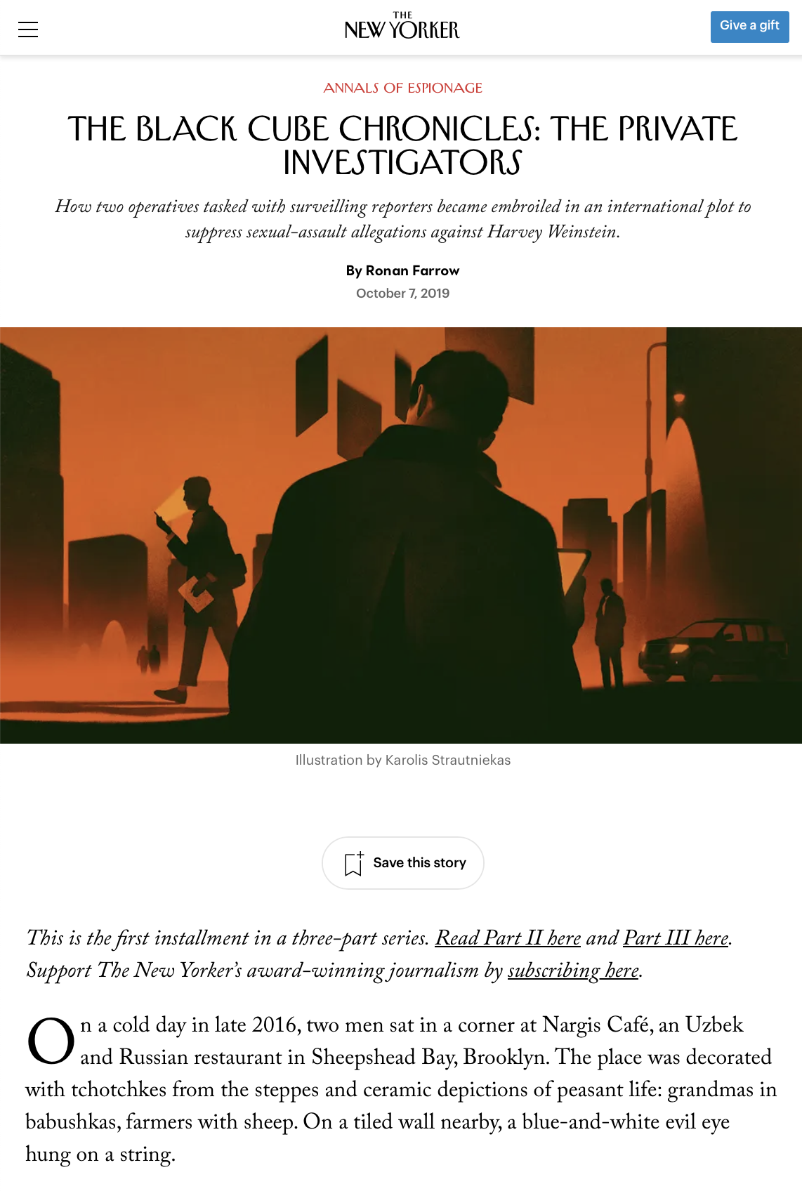 The Black Cube Chronicles: The Private Investigators